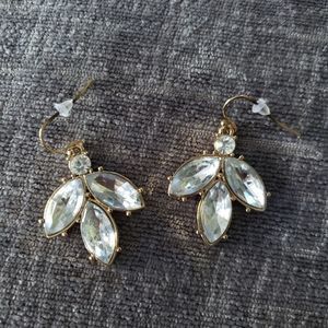 Gold Tone Rhinestone Earrings